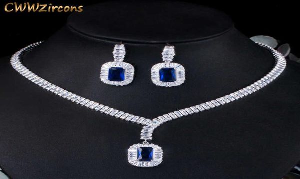 bling square drop dark blue cubic zircon necklace and earring party jewelry set for wedding brides t507 2107141351053, Silver
bling square drop dark blue cubic zircon necklace and earring party jewelry set for wedding brides t507 2107141351053, Silver
