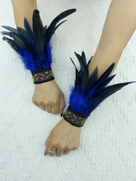 five fingers gloves natural fur wrist cuffs removable wrap bracelet goth clothes sleeves y2k accessories ancklets fashion retro feather glov, Blue;gray
five fingers gloves natural fur wrist cuffs removable wrap bracelet goth clothes sleeves y2k accessories ancklets fashion retro feather glov, Blue;gray