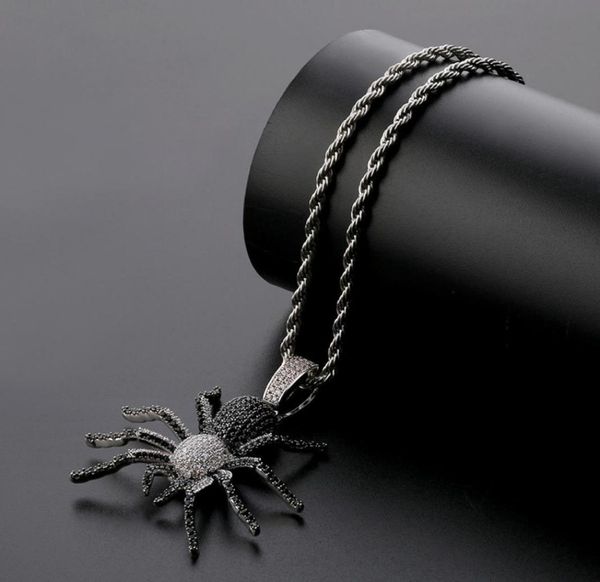 iced out bling cz spider pendants necklaces for men hip hop jewelry charm chains gold silver color drop1821632
iced out bling cz spider pendants necklaces for men hip hop jewelry charm chains gold silver color drop1821632