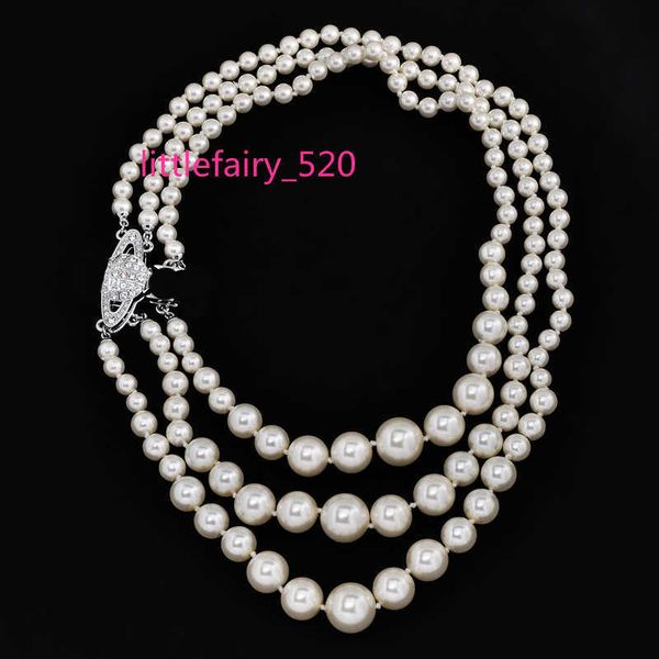 beaded necklaces full diamond three layer pearl necklace luxury necklaces designer for women neck chain clavicle chains fashionable jewelry, Silver
beaded necklaces full diamond three layer pearl necklace luxury necklaces designer for women neck chain clavicle chains fashionable jewelry, Silver