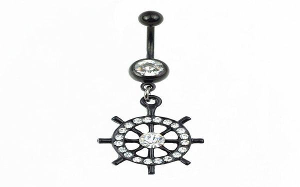 alloy diamond rudder belly button ring belly button nail piercing jewelry4854455, Silver
alloy diamond rudder belly button ring belly button nail piercing jewelry4854455, Silver
