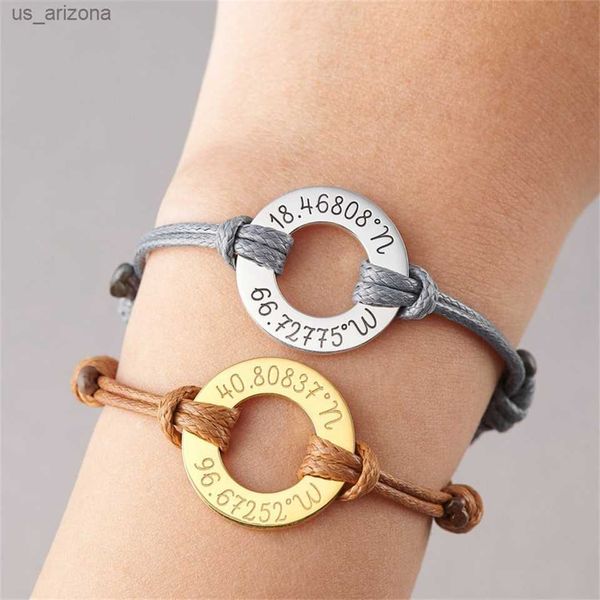 personalized rope adjustable womens bracelet custom couple stainless steel circle men bracelet with name kids jewelry mom gifts l230620, Golden;silver
personalized rope adjustable womens bracelet custom couple stainless steel circle men bracelet with name kids jewelry mom gifts l230620, Golden;silver