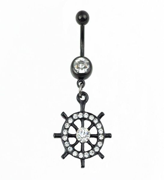alloy diamond rudder belly button ring belly button nail piercing jewelry5631726, Silver
alloy diamond rudder belly button ring belly button nail piercing jewelry5631726, Silver