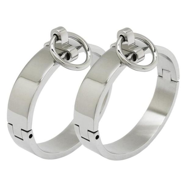polished stainless steel lockable slave wrist and ankle cuffs bondage restraints bracelet with removable o ring8226132, Black
polished stainless steel lockable slave wrist and ankle cuffs bondage restraints bracelet with removable o ring8226132, Black