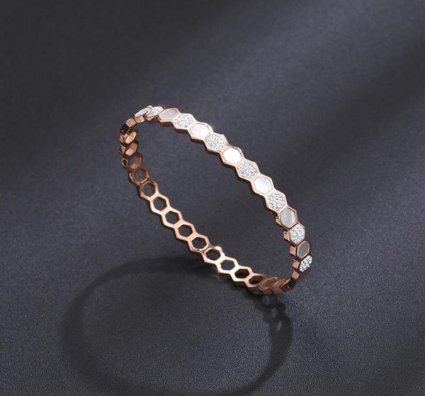 white shell stainless steel bracelet rose gold honeycomb hollow geometry open highend bracelet ladies039 bracelet3564416, Black
white shell stainless steel bracelet rose gold honeycomb hollow geometry open highend bracelet ladies039 bracelet3564416, Black