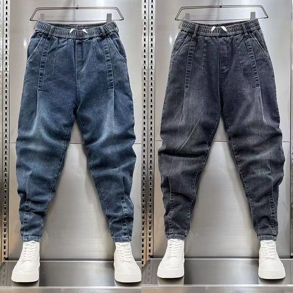 men's jeans denim pants trendy brand folded loose harem spring and summer versatile long trousers korean street 230718, Blue
men's jeans denim pants trendy brand folded loose harem spring and summer versatile long trousers korean street 230718, Blue