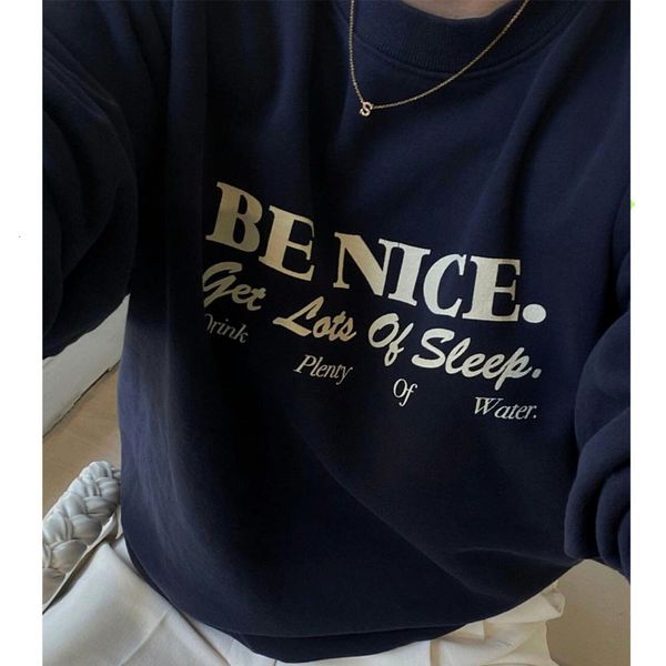 women's hoodies sweatshirts american vintage style be nice letters printing women pullovers autumn winter thick fleece warm crewneck ju, Black
women's hoodies sweatshirts american vintage style be nice letters printing women pullovers autumn winter thick fleece warm crewneck ju, Black