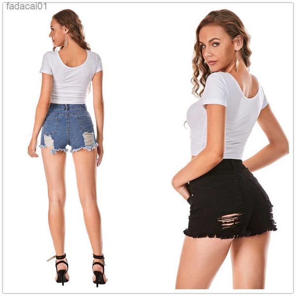 2022 new women summer high waist ripped denim shorts fashion stretch jeans shorts street casual trendy clothing s2xl l230621, White;black
2022 new women summer high waist ripped denim shorts fashion stretch jeans shorts street casual trendy clothing s2xl l230621, White;black