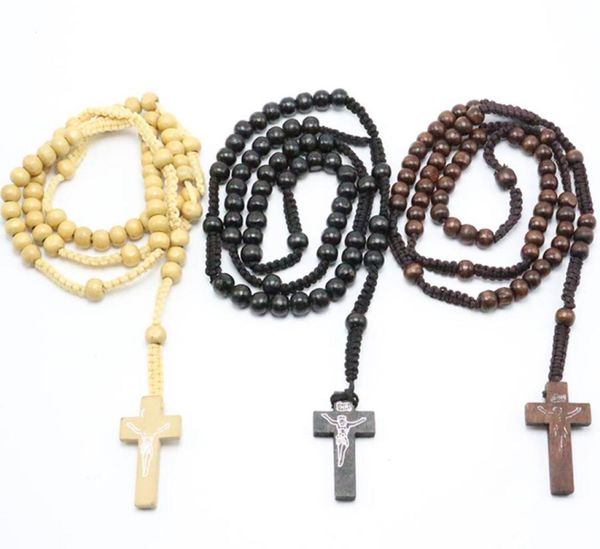 new fashion catholic christ wooden 8mm rosary bead cross pendant woven rope necklace ps04951224088, Silver
new fashion catholic christ wooden 8mm rosary bead cross pendant woven rope necklace ps04951224088, Silver