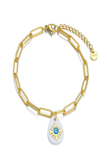 clip chain blue eye charm bracelet stainless steel gold plated bracelets bangles for women3560091, Black
clip chain blue eye charm bracelet stainless steel gold plated bracelets bangles for women3560091, Black
