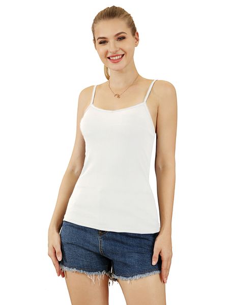women basic tank stretchy solid color camisole slim fit vest sleeveless tee shirt 3 pcs pack, White
women basic tank stretchy solid color camisole slim fit vest sleeveless tee shirt 3 pcs pack, White