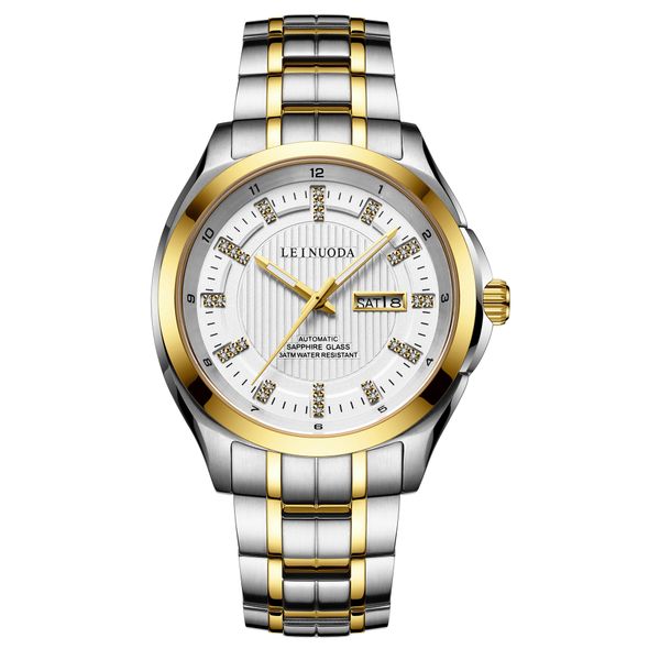 men's watch mechanical automatic 43mm sapphire diamond luminous waterproof stainless steel business wholesale, Slivery;black
men's watch mechanical automatic 43mm sapphire diamond luminous waterproof stainless steel business wholesale, Slivery;black