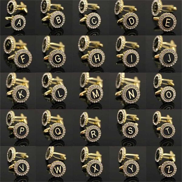 cuff links 26 initial capital a-z mens cufflinks galaxy golden color gear shape crystal cuff links formal shirt suit jewelry gift hkd230718, Silver
cuff links 26 initial capital a-z mens cufflinks galaxy golden color gear shape crystal cuff links formal shirt suit jewelry gift hkd230718, Silver