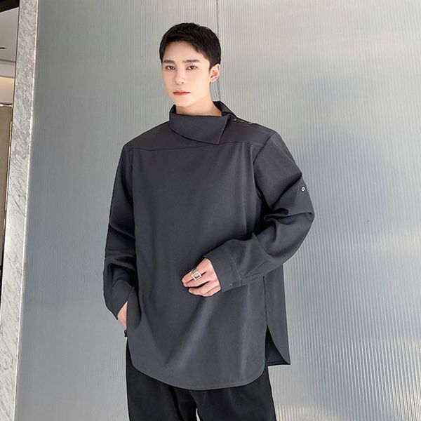 men's hoodies sweatshirts oblique collar long sleeve simple pullover spring autumn solid casual dark korean fashion sweatshirt male 23, Black
men's hoodies sweatshirts oblique collar long sleeve simple pullover spring autumn solid casual dark korean fashion sweatshirt male 23, Black