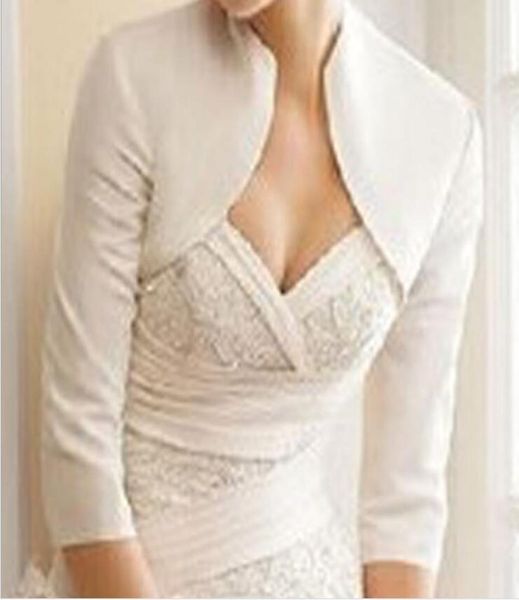 2019 elegant 34 sleeve satin ivory wedding bolero wedding jacket bridal wraps customized 149972, White
2019 elegant 34 sleeve satin ivory wedding bolero wedding jacket bridal wraps customized 149972, White