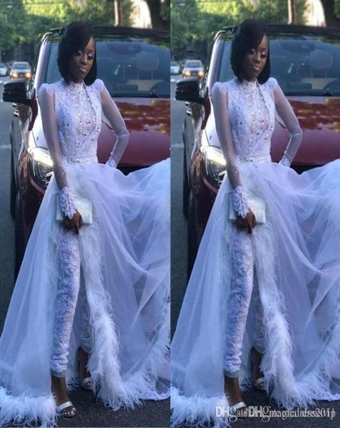 white women jumpsuit with detachable train high neck lace appliqued crystal long sleeve prom dress luxury feather formal evening g9363800, Black;red
white women jumpsuit with detachable train high neck lace appliqued crystal long sleeve prom dress luxury feather formal evening g9363800, Black;red