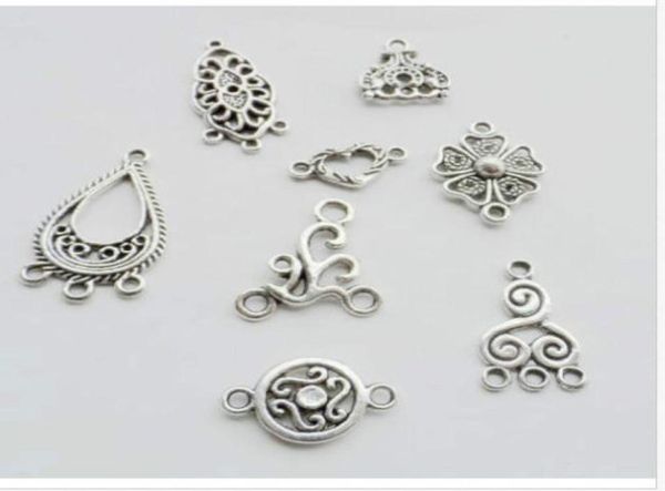 80pcslot mixed tibetan silver connectors charms pendant for bracelet jewelry making6018389
80pcslot mixed tibetan silver connectors charms pendant for bracelet jewelry making6018389