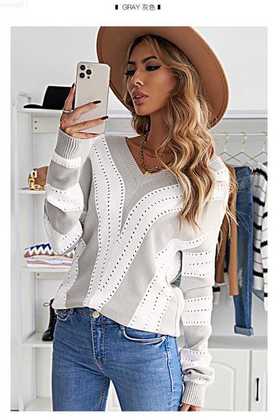women's sweaters women's sweater 2023 autumn winter stripe contrast color deep v neck pullover fashion loose long-sleeved versatil, White;black
women's sweaters women's sweater 2023 autumn winter stripe contrast color deep v neck pullover fashion loose long-sleeved versatil, White;black