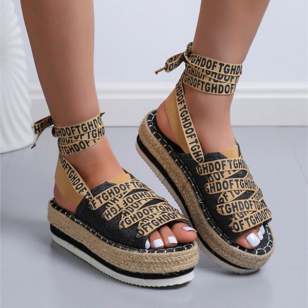 sandals large size women summer canvas casual single shoes ankle cross straps fashion muffin flat heels platform 230718, Black
sandals large size women summer canvas casual single shoes ankle cross straps fashion muffin flat heels platform 230718, Black