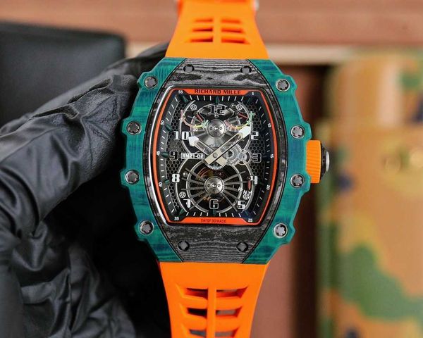 designer classical men wrist watches superb rm21-02 watch 1e6q fully automatic mechanical movement sapphire mirror ntpt carbon fiber case wi, Slivery;brown
designer classical men wrist watches superb rm21-02 watch 1e6q fully automatic mechanical movement sapphire mirror ntpt carbon fiber case wi, Slivery;brown