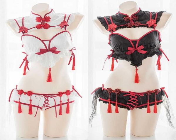 gothic vintage cheongsam lingerie set maid demon cosplay uniform lolita lace embroidery tassels private underwear set x06269408388, Red;black
gothic vintage cheongsam lingerie set maid demon cosplay uniform lolita lace embroidery tassels private underwear set x06269408388, Red;black