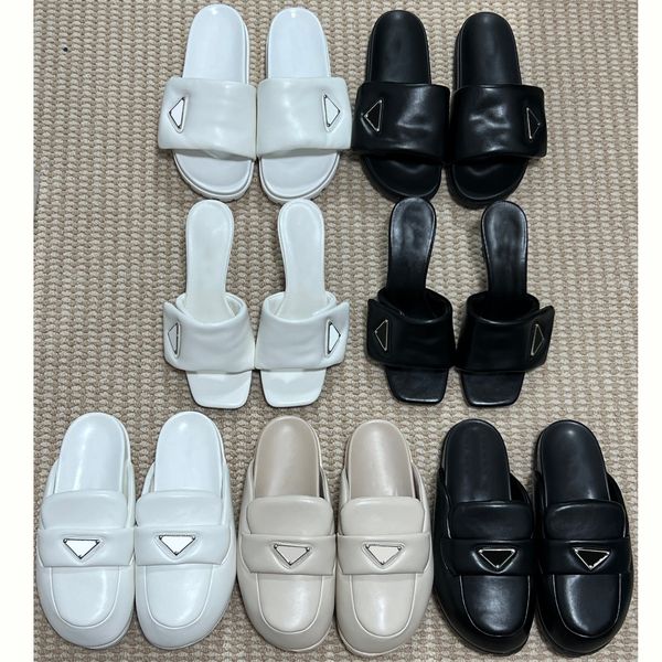 mules triangle padded designer slipper flattie clog sandals heeled platform heels open-toe shoes women's luxury designers leather outso, Black
mules triangle padded designer slipper flattie clog sandals heeled platform heels open-toe shoes women's luxury designers leather outso, Black