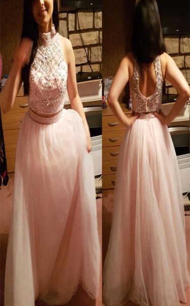 two pieces beads prom dresses 8th grade graduation dresses aline beading crop tulle skirt 2 piece party dresses high neck ves7763083, Black
two pieces beads prom dresses 8th grade graduation dresses aline beading crop tulle skirt 2 piece party dresses high neck ves7763083, Black