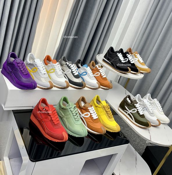 flow runner lace-up sneaker designer men women nylon suede casual shoes luxury training shoe loewes vintage denim sports running sneakers, Black
flow runner lace-up sneaker designer men women nylon suede casual shoes luxury training shoe loewes vintage denim sports running sneakers, Black