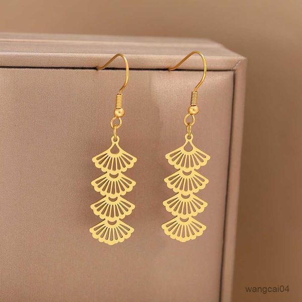 charm stainless steel earrings exquisite fans pendants light luxury high-end sense banquet gift dangle earrings for women jewelry fine r2307, Golden
charm stainless steel earrings exquisite fans pendants light luxury high-end sense banquet gift dangle earrings for women jewelry fine r2307, Golden