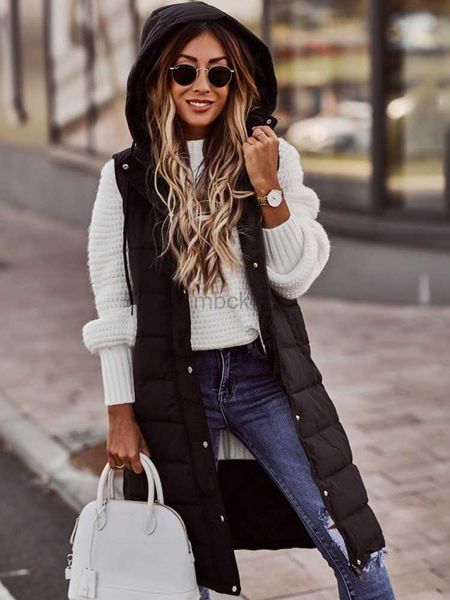 women's down parkas hooded winter long vest elegant single-breasted sleeveless jacket casual down coat fashion street waistcoat loose w, Black
women's down parkas hooded winter long vest elegant single-breasted sleeveless jacket casual down coat fashion street waistcoat loose w, Black