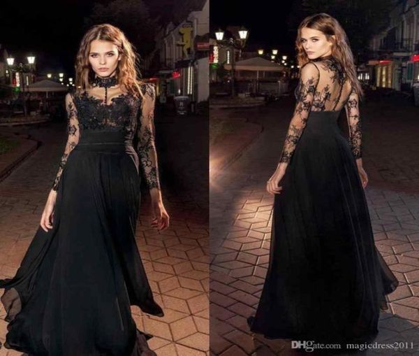 2021 black prom dresses illusion long sleeves high collar lace chiffon evening party wear modern formal vestidos3018004, Black;red
2021 black prom dresses illusion long sleeves high collar lace chiffon evening party wear modern formal vestidos3018004, Black;red