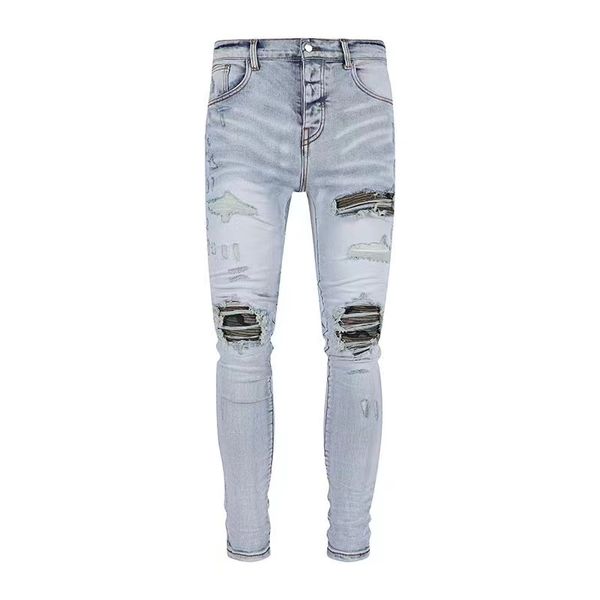 men's jeans europe and the united states fashion new summer print black alphabet embroidered patch stretch slim pants jeans 30-40, Blue
men's jeans europe and the united states fashion new summer print black alphabet embroidered patch stretch slim pants jeans 30-40, Blue