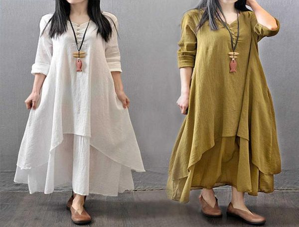 spring summer women long cotton linen dress white plus size false two pieces oneck maxi dresses office casual loose4148513, Black;gray
spring summer women long cotton linen dress white plus size false two pieces oneck maxi dresses office casual loose4148513, Black;gray