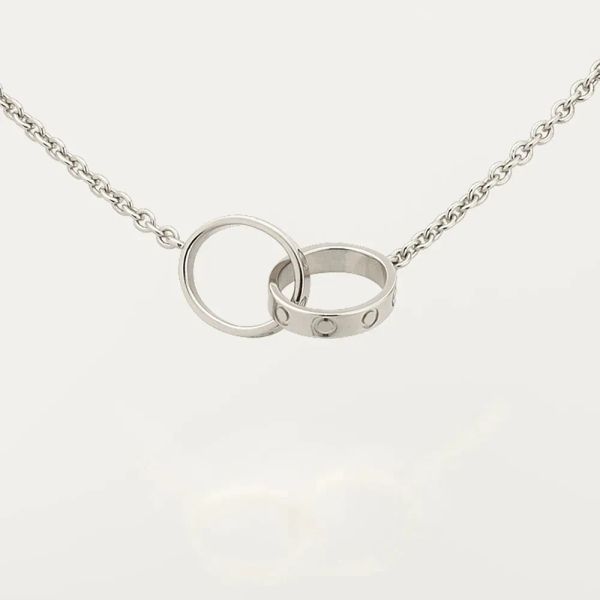 designer luxury necklace classic design pendant love necklace for women girls double loop charms titanium steel wedding jewelry collares, Silver
designer luxury necklace classic design pendant love necklace for women girls double loop charms titanium steel wedding jewelry collares, Silver
