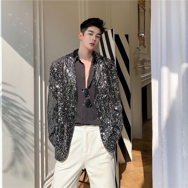 men's suits blazers bling sequined dj disco men blazer jacket stage party night club singer trend coat dinner banquet distinct kpop str, White;black
men's suits blazers bling sequined dj disco men blazer jacket stage party night club singer trend coat dinner banquet distinct kpop str, White;black