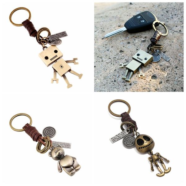 vintage geunine leather braid key chain for robot car key bags pendant keyring accessories skull, Silver
vintage geunine leather braid key chain for robot car key bags pendant keyring accessories skull, Silver