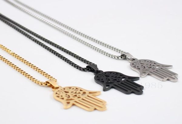 stainless steel necklace hand of fatima hamsa kabbalah silver black gold charm on 24quot box chain ship 3836969
stainless steel necklace hand of fatima hamsa kabbalah silver black gold charm on 24quot box chain ship 3836969