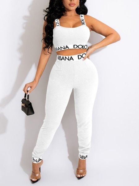 women s two piece pants lw set women crop and cami letter print summer elegant classic casual sleeveless medium stretchy outfits 230718, White
women s two piece pants lw set women crop and cami letter print summer elegant classic casual sleeveless medium stretchy outfits 230718, White