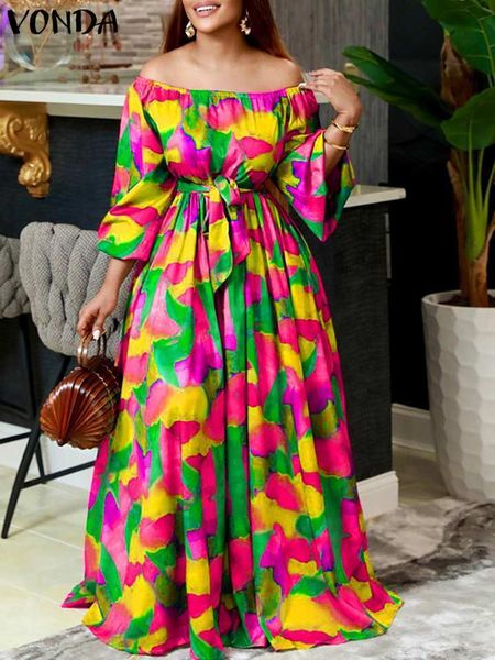 basic casual dresses vonda women maxi sundress 2023 off shoulder bohemian party dress belt long lantern sleeve vintage floral printed robe f, Black;gray
basic casual dresses vonda women maxi sundress 2023 off shoulder bohemian party dress belt long lantern sleeve vintage floral printed robe f, Black;gray