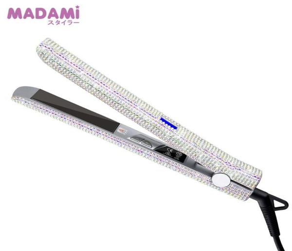 madami shine hair straightener flat iron hand made crystal diamond with lcd display sparkling rhinestones titanium plate iron5196187, Black
madami shine hair straightener flat iron hand made crystal diamond with lcd display sparkling rhinestones titanium plate iron5196187, Black