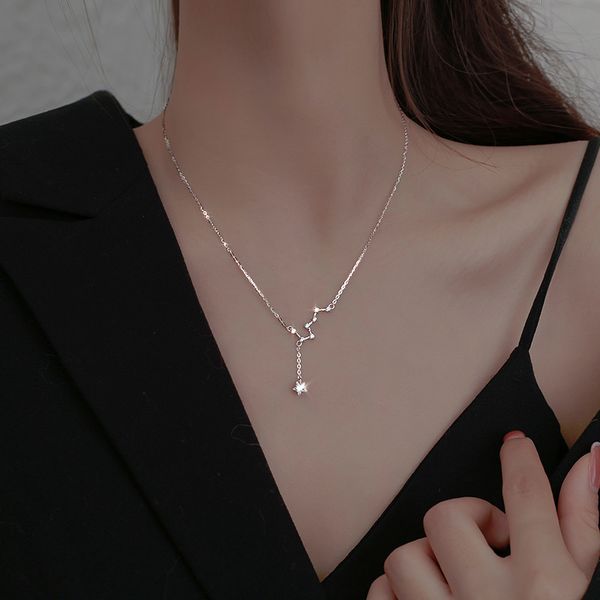 new big dipper necklace cool wind flash diamond star tassel collar chain for girlfriend girlfriend, Silver
new big dipper necklace cool wind flash diamond star tassel collar chain for girlfriend girlfriend, Silver