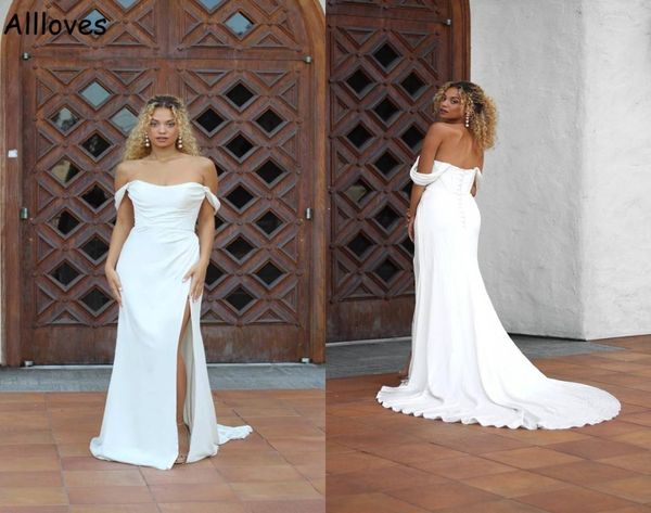 simple boho garden mermaid wedding dresses for brides off shoulder elegant satin ruched beach bridal gowns sweep train side split 9762033, White
simple boho garden mermaid wedding dresses for brides off shoulder elegant satin ruched beach bridal gowns sweep train side split 9762033, White