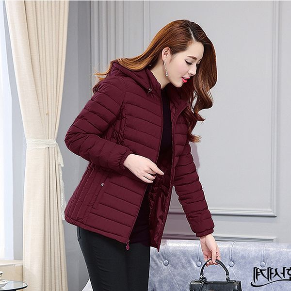 women's jacket cotton padded jacket ultralight coat parkas lady winter thickened slim warm female hooded parka 230719, Black;brown
women's jacket cotton padded jacket ultralight coat parkas lady winter thickened slim warm female hooded parka 230719, Black;brown