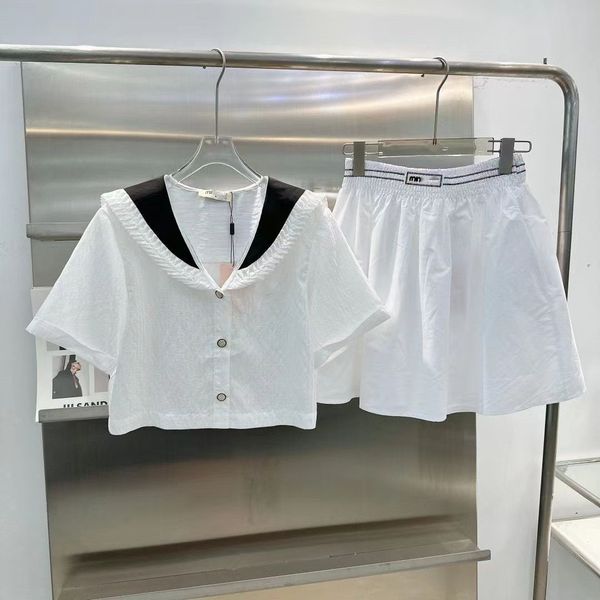 designer fashion limited edition embroidered letter set t-shirt shirt ladies lapel sweet style stylish upper class top, White
designer fashion limited edition embroidered letter set t-shirt shirt ladies lapel sweet style stylish upper class top, White