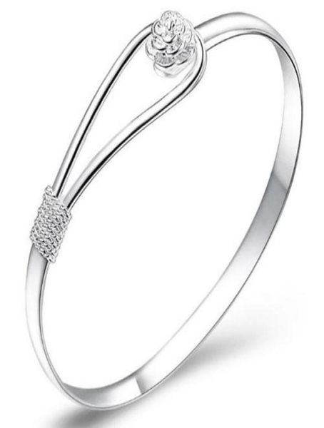20 off30 sterling silver bangle bracelet with flower good crystal silver color ship7014997, Black
20 off30 sterling silver bangle bracelet with flower good crystal silver color ship7014997, Black