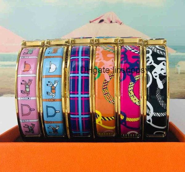 aher mas designer luxury brand enamel bracelet charms h bangles jewelry 18k gold bracelets belt pink enamel luxury brand designer fashion cu, Black
aher mas designer luxury brand enamel bracelet charms h bangles jewelry 18k gold bracelets belt pink enamel luxury brand designer fashion cu, Black