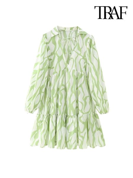 urban dresses traf women fashion with tied printed mini dress vintage lapel collar long sleeve female vestidos mujer 230719, White;black
urban dresses traf women fashion with tied printed mini dress vintage lapel collar long sleeve female vestidos mujer 230719, White;black