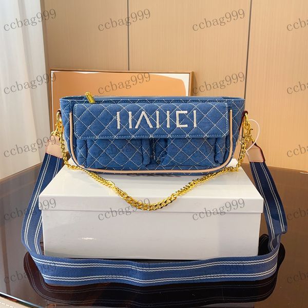 women denim shoulder bag double pocket bag classic alphabet embroidery gold hardware metal chain handbag shoulder strap crossbody bags brand
women denim shoulder bag double pocket bag classic alphabet embroidery gold hardware metal chain handbag shoulder strap crossbody bags brand