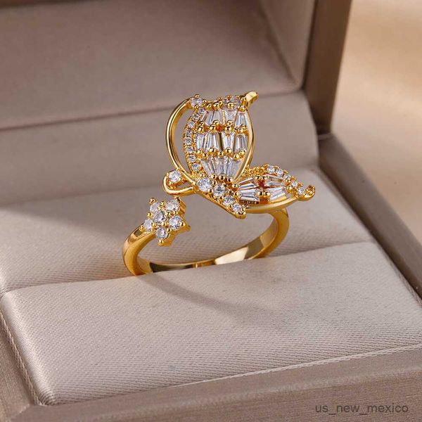 band rings luxury zircon butterfly rings for women girls open adjustable stainless steel ring couple wedding jewelry gift r230719, Silver
band rings luxury zircon butterfly rings for women girls open adjustable stainless steel ring couple wedding jewelry gift r230719, Silver