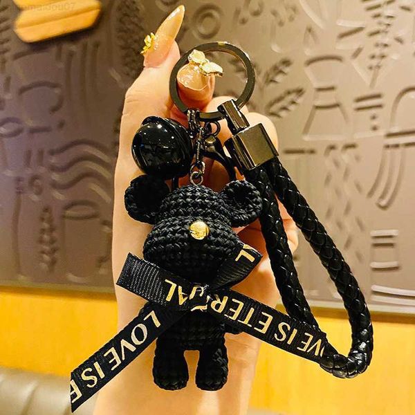 key rings new leather weave rope diy bear keychain cartoon cute animal doll keyring women couple bag car charm key chain girl gift 2022 l230, Slivery;golden
key rings new leather weave rope diy bear keychain cartoon cute animal doll keyring women couple bag car charm key chain girl gift 2022 l230, Slivery;golden